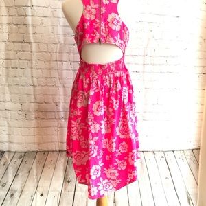 NWOT Roxy hot pink sliver back dress